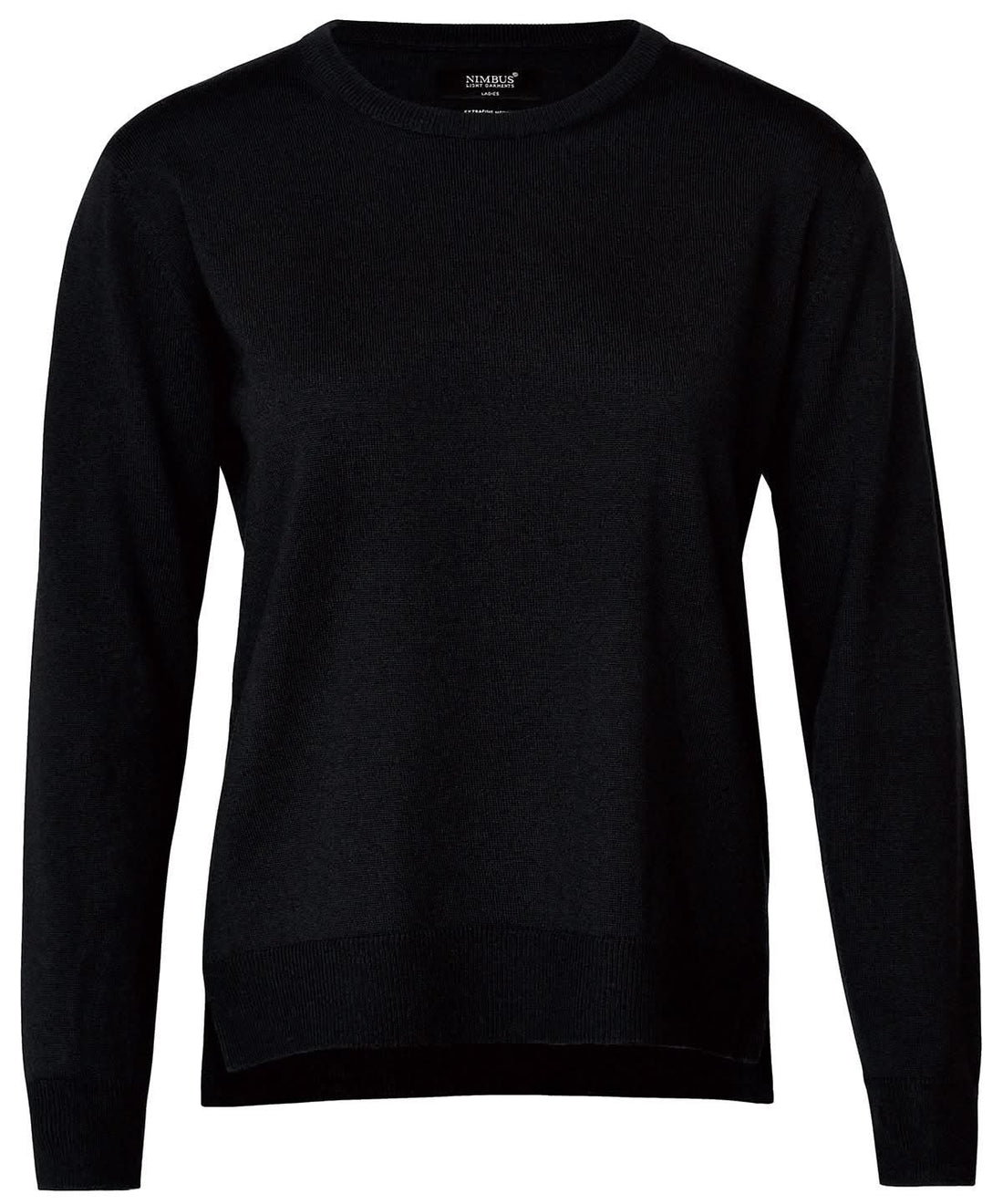 Nimbus Womens Beaufort extra fine Cashwool merino knit N113F - Black - Customisable Knitted Jumpers