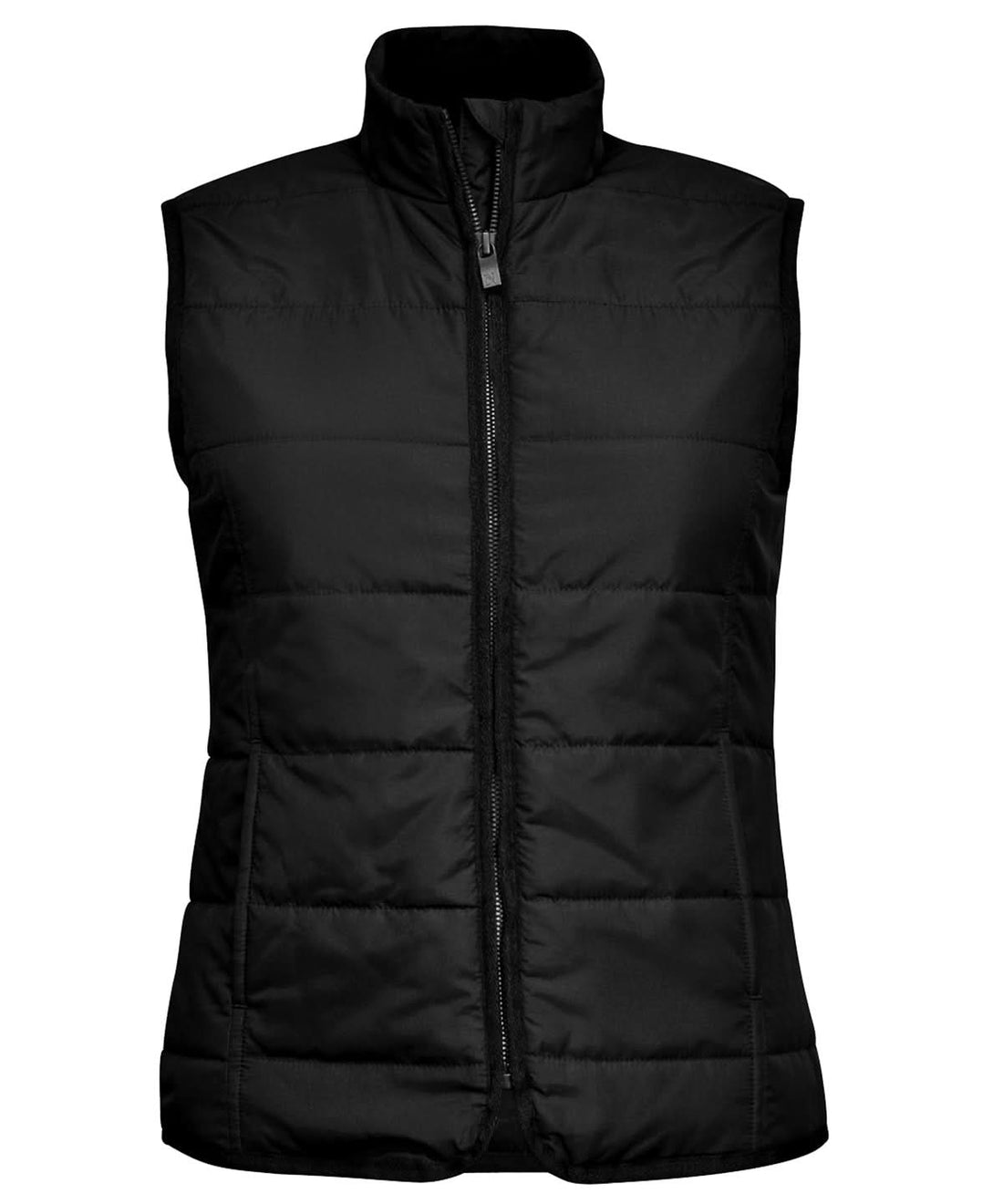 Nimbus Womens Hudson horizontal quilted gilet N114F - Black - Customisable Bodywarmer