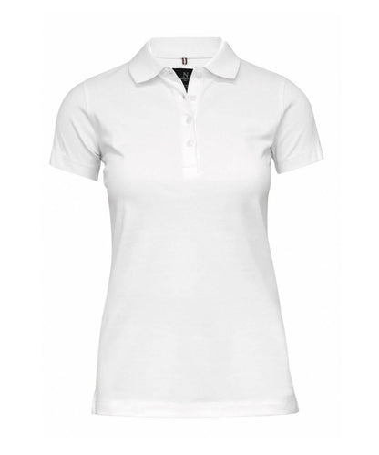 Nimbus Womens Harvard classic stretch deluxe polo N119F - White - Customisable Polos