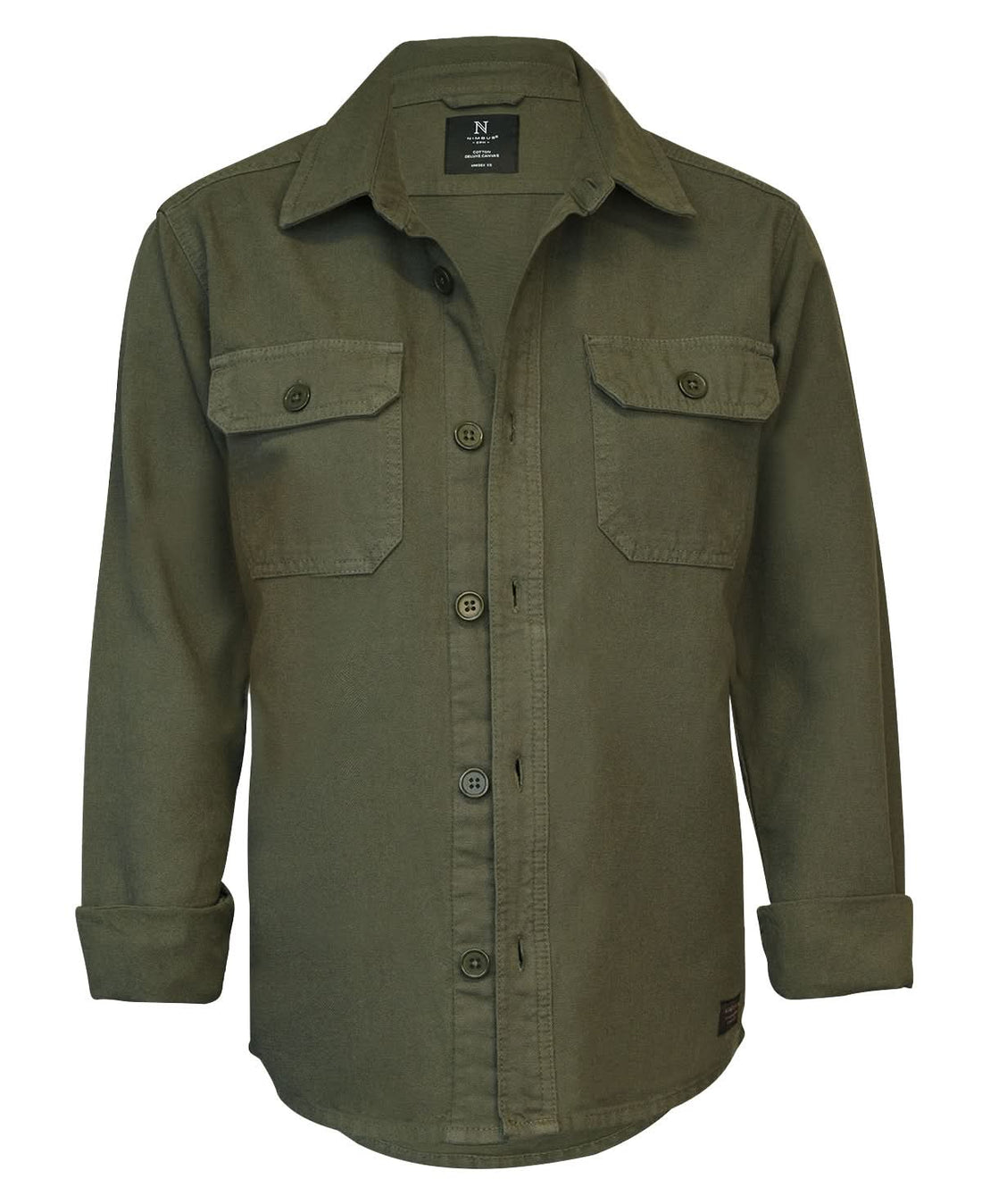 Nimbus Napa unisex versatile overshirt NB118 - Light Olive - Customisable Shirts