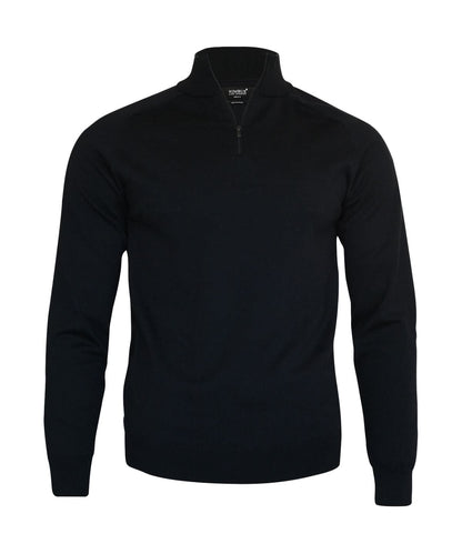Nimbus Brighton 14 zip NB121 - Black - Customisable Knitted Jumpers