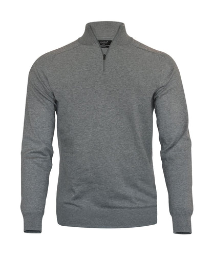 Nimbus Brighton 14 zip NB121 - Grey Melange - Customisable Knitted Jumpers