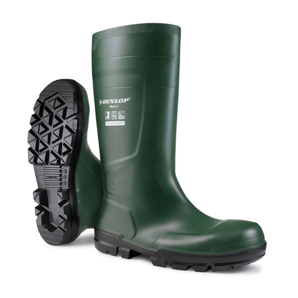 Dunlop Dunlop Work It Full Safety Pvc Wellingtons - Green - Customisable Wellingtons