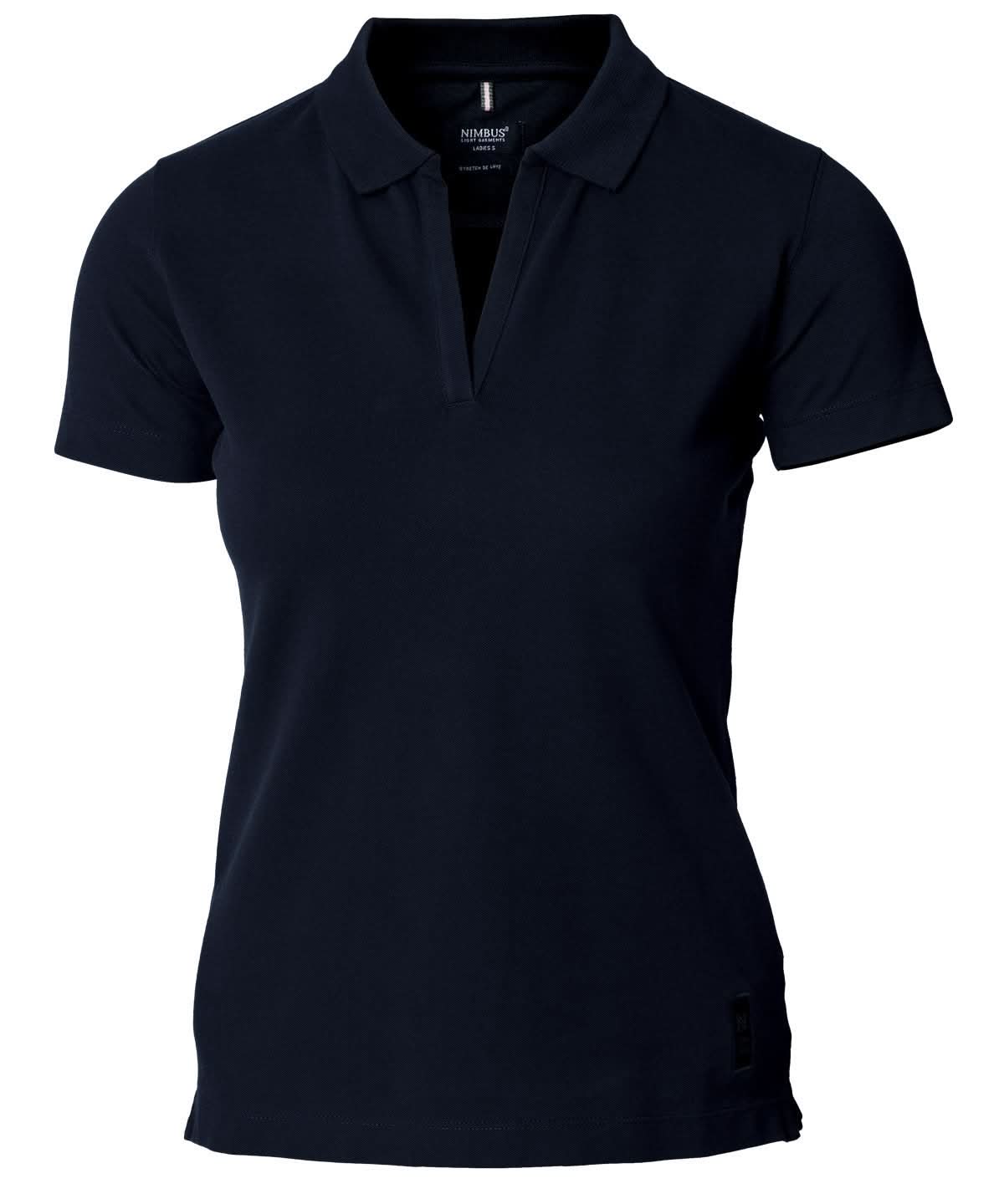 Nimbus Womens Harvard v neck stretch deluxe polo NB52F - Dark Navy - Customisable Polos