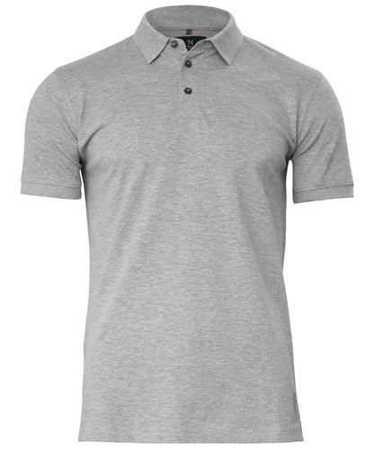 Nimbus Harvard classic stretch deluxe polo NB52M - Grey Melange - Customisable Polos