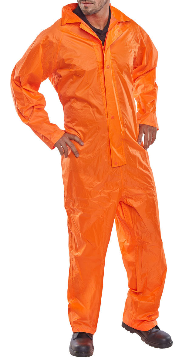 Beeswift Nylon Coverall - Orange - Customisable Coveralls