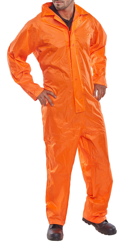 Beeswift Nylon Coverall - Orange - Customisable Coveralls
