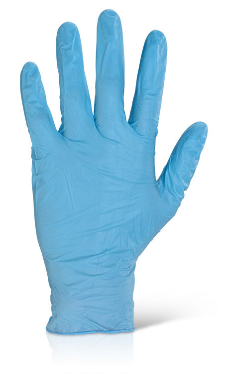 Beeswift Nitrile Disposable Powder Free Gloves - Blue - Customisable Nitrile