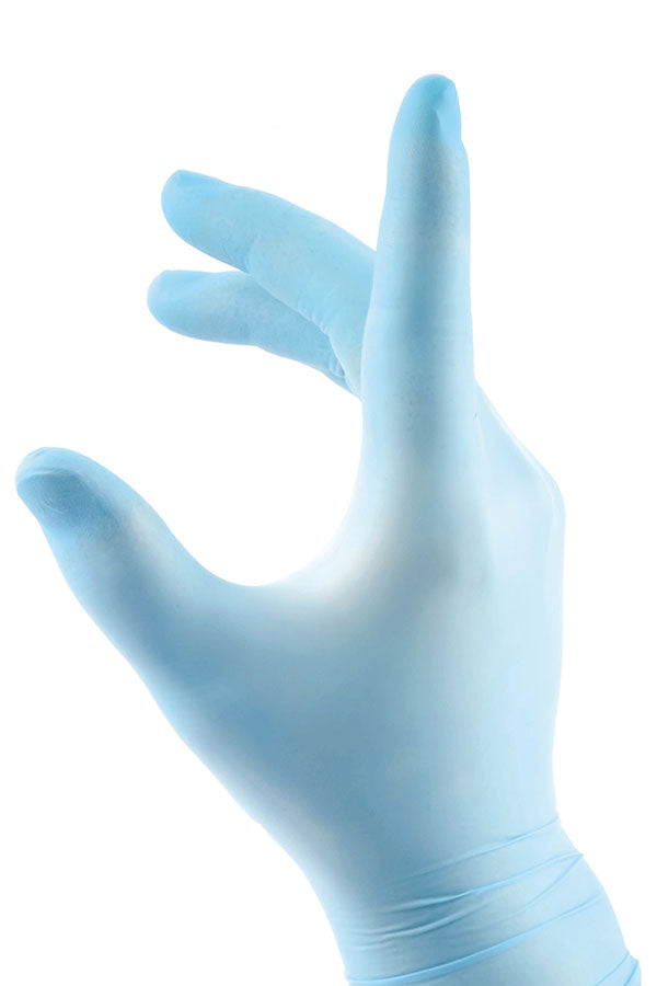 Beeswift Nitrile Disposable Powder Free Gloves - Blue L - Customisable Nitrile