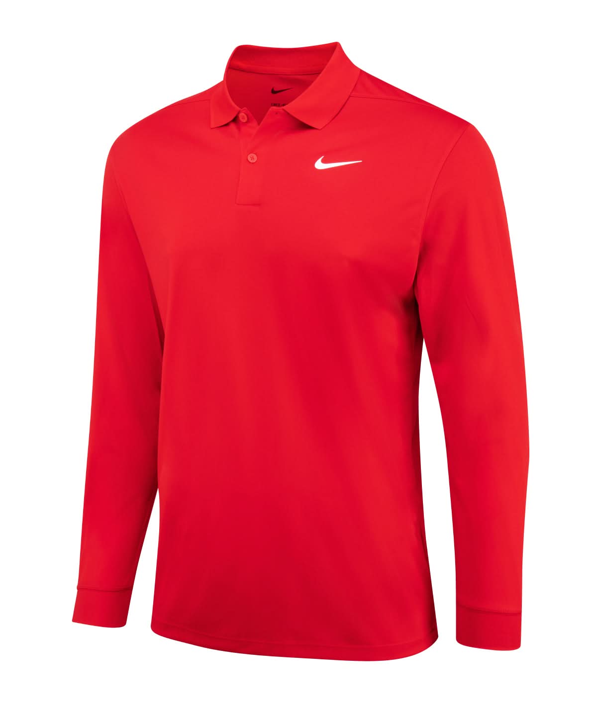 Nike Dri FIT Victory solid long sleeve polo NK354 - University Red White - Customisable Polos