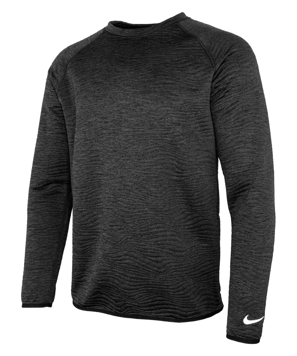 Nike Dri FIT Tour crew quilted top NK394 - Black White - Customisable Sports Overtops