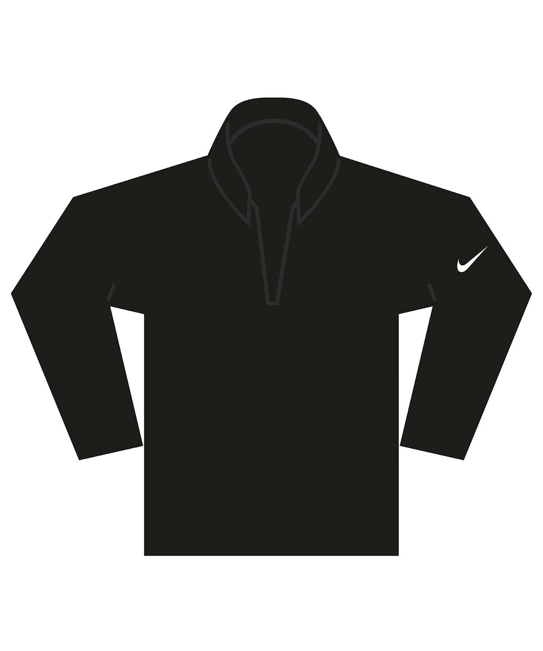 Nike Dri FIT Victory Therma Flex half zip top NK396 - Black White - Customisable Sports Overtops