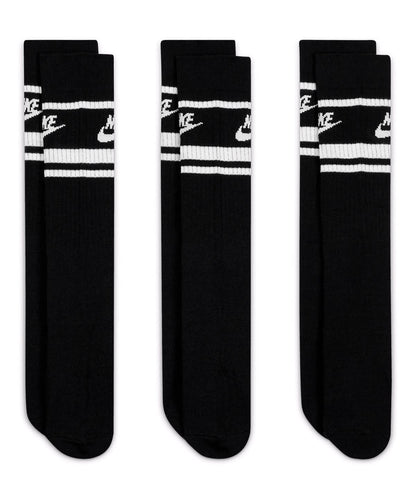 Nike Dri FIT Sportswear everyday essential socks 3 pairs NK397 - Black White - Customisable Socks
