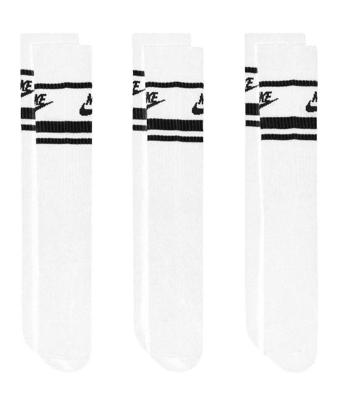Nike Dri FIT Sportswear everyday essential socks 3 pairs NK397 - White Black Black - Customisable Socks