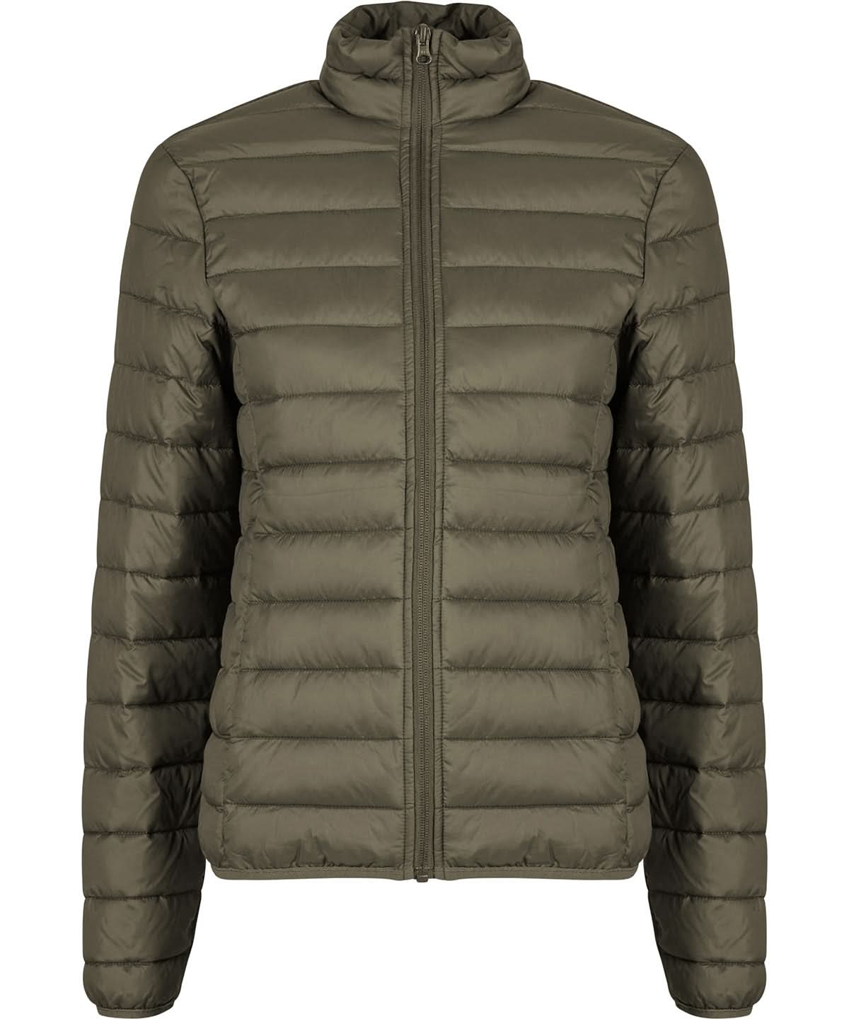 New Morning Studios Womens light puffer jacket NM030 - Olive - Customisable Jackets