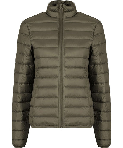 New Morning Studios Womens light puffer jacket NM030 - Olive - Customisable Jackets