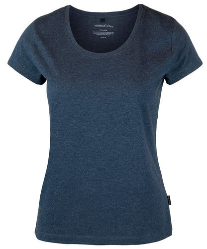 Nimbus Womens Orlando soft round neck t shirt NP01F - Navy Melange - Customisable T-Shirts