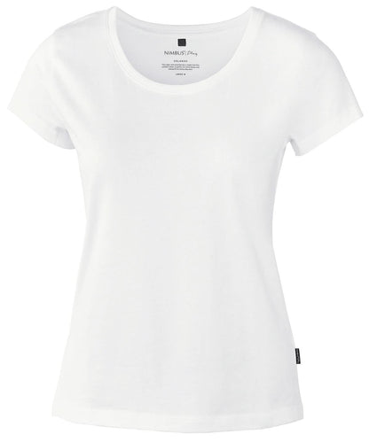 Nimbus Womens Orlando soft round neck t shirt NP01F - White - Customisable T-Shirts