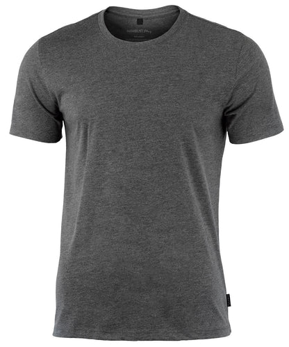 Nimbus Orlando soft round neck t shirt NP01M - Black Melange - Customisable T-Shirts