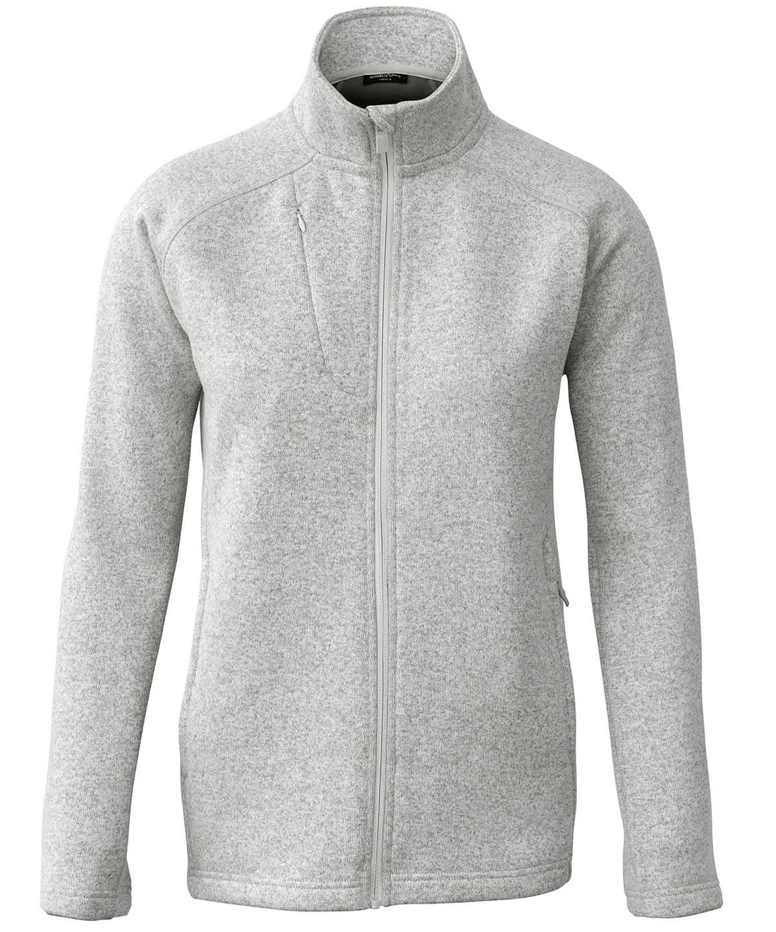 Nimbus Womens Montana knitted fleece jacket NP08F - Light Grey Melange - Customisable Jacket