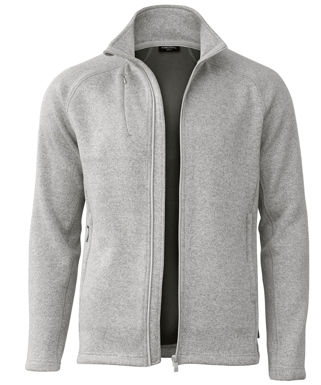 Nimbus Montana knitted fleece jacket NP08M - Light Grey Melange - Customisable Jackets