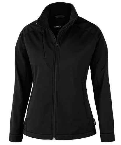 Nimbus Womens Livingston 4 way stretch softshell NP12F - Black - Customisable Softshell Jacket