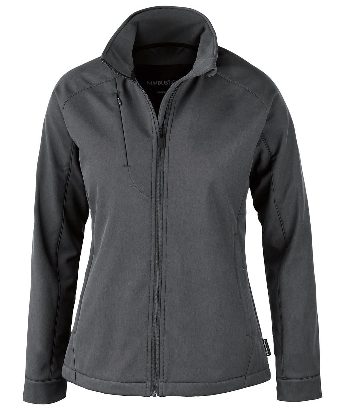 Nimbus Womens Livingston 4 way stretch softshell NP12F - Grey Melange - Customisable Softshell Jacket