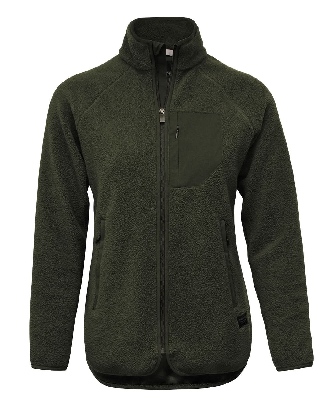 Nimbus Womens Timberlake modern sherpa fleece NP15F - Olive - Customisable Fleece