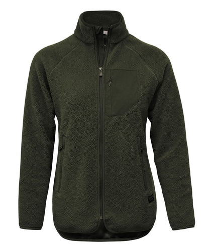 Nimbus Womens Timberlake modern sherpa fleece NP15F - Olive - Customisable Fleece