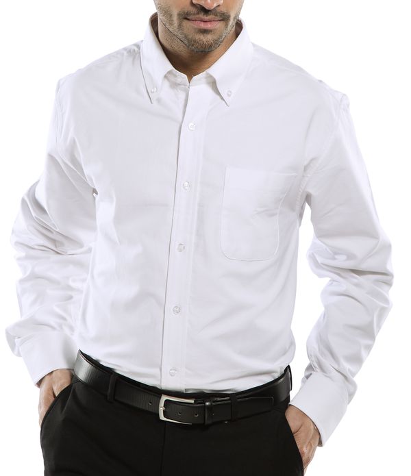 Beeswift Oxford Shirt Long Sleeve - White - Customisable Shirts