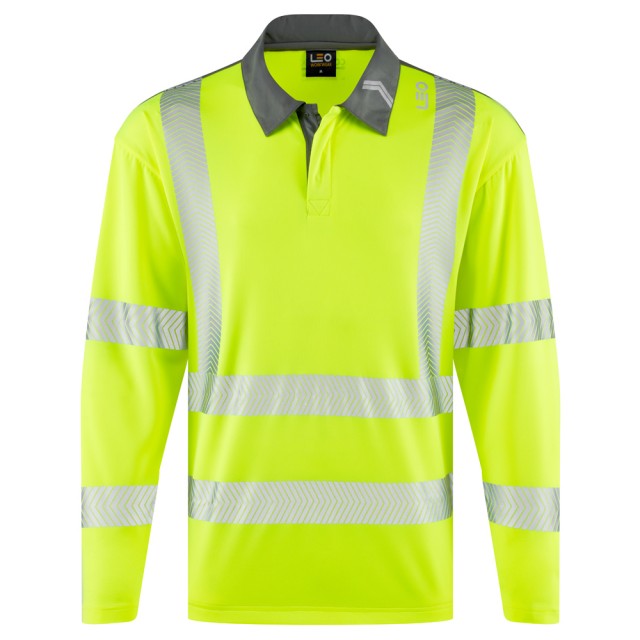 EcoViz COOLMAX High Performance Orange Sleeved Polo Shirt Georgeham P13 - HV YELLOW - Customisable Hi-Vis Polo Shirts