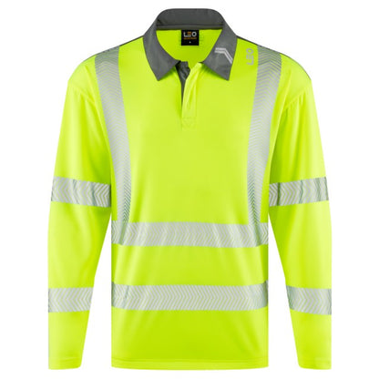 EcoViz COOLMAX High Performance Orange Sleeved Polo Shirt Georgeham P13 - HV YELLOW - Customisable Hi-Vis Polo Shirts