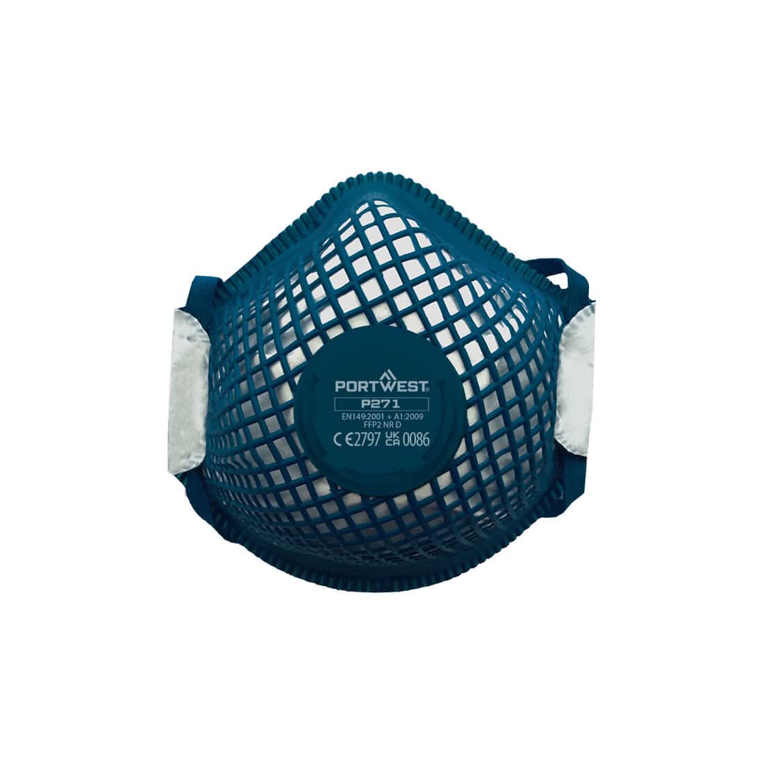 Portwest Ergonet Ffp2 Valved Dolomite Respirator Pk10 P271 - White - Customisable PPE