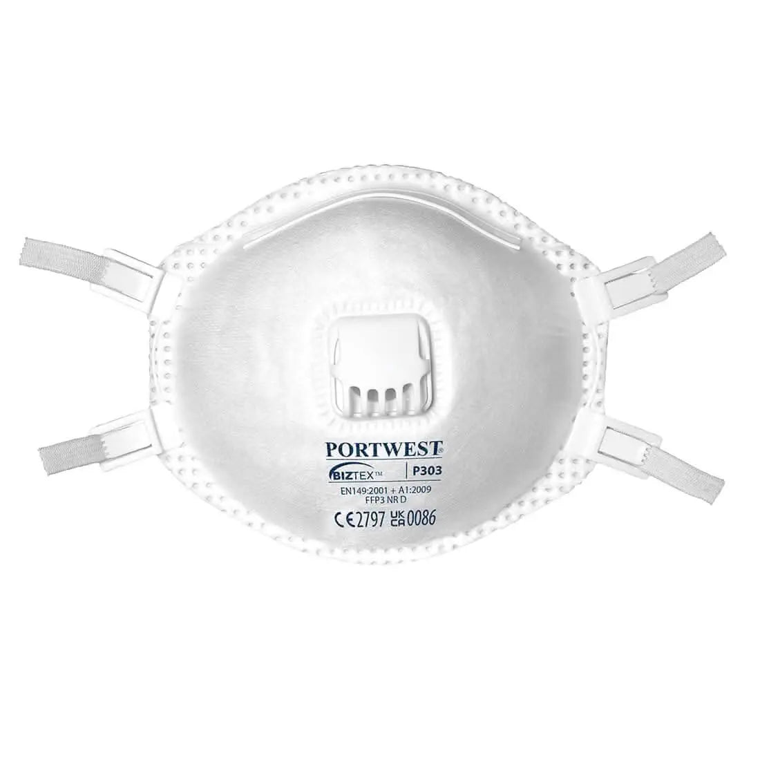 Ffp3 Valved Dolomite Respirator (Pk10) P303 - White - Customisable Disposable Respirators