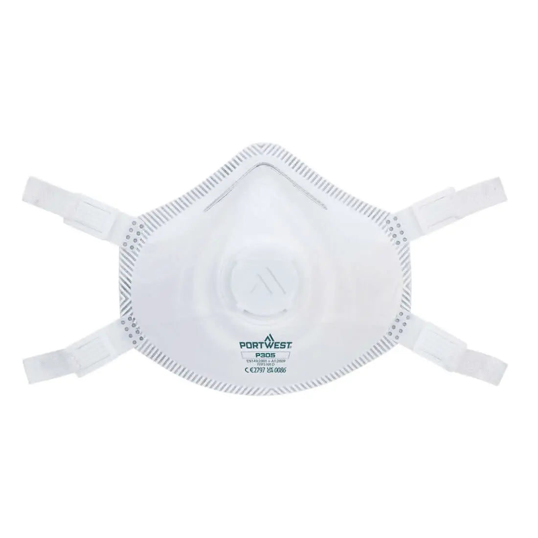 Ffp3 Premium Dolomite Respirator (Pk5) P305 - White - Customisable Disposable Respirators