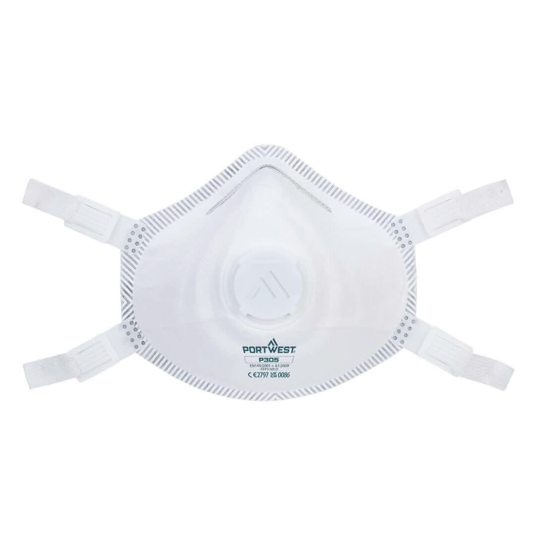 Portwest Ffp3 Premium Dolomite Respirator Pk5 P305 - White - Customisable PPE