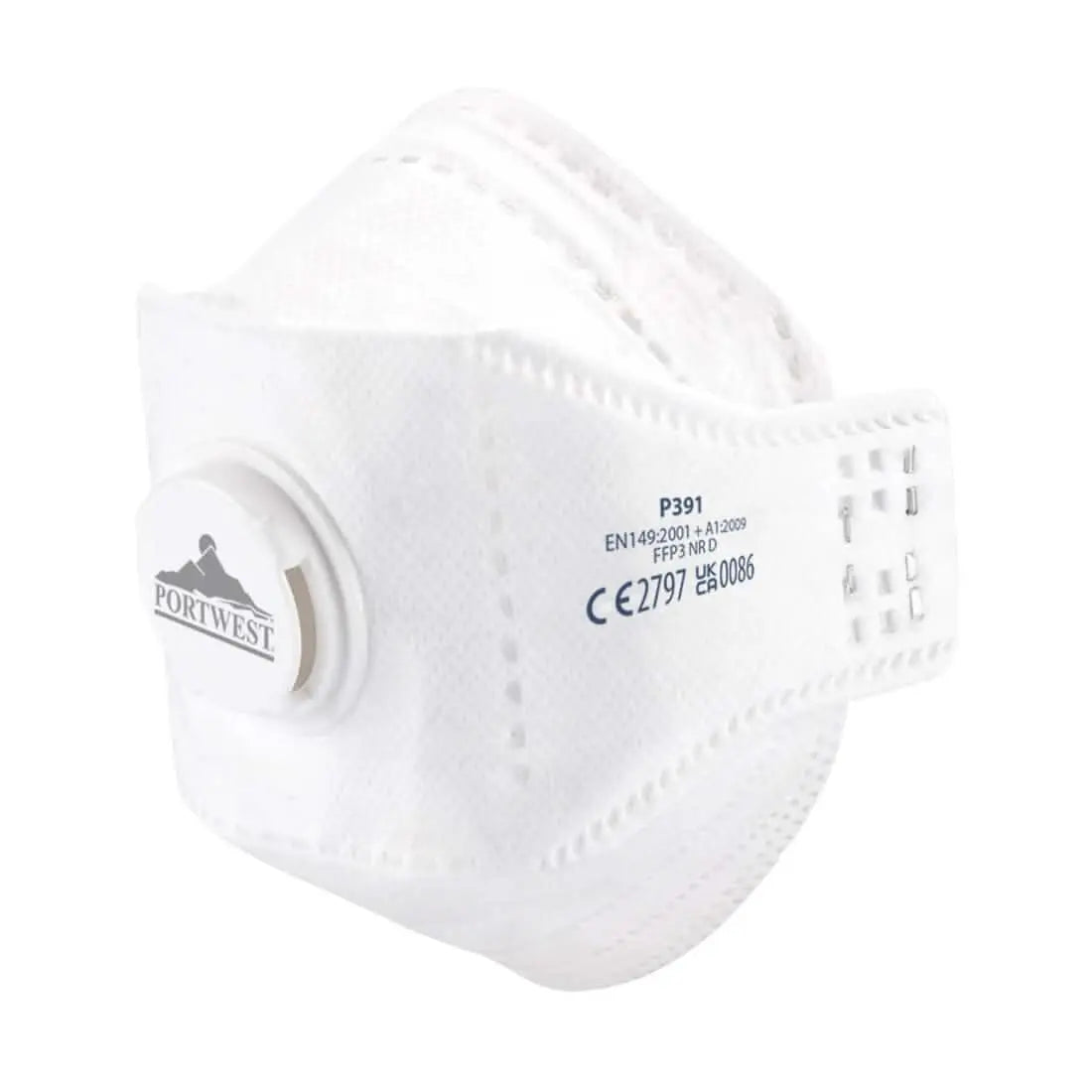 Eagle Ffp3 Valved Dolomite Fold Flat Respirator (Pk10) P391 - White - Customisable Disposable Respirators