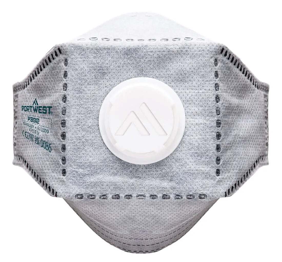 Eagle Ffp3 Valved Carbon Fold Flat Respirator (Pk10) P392 - White - Customisable Disposable Respirators