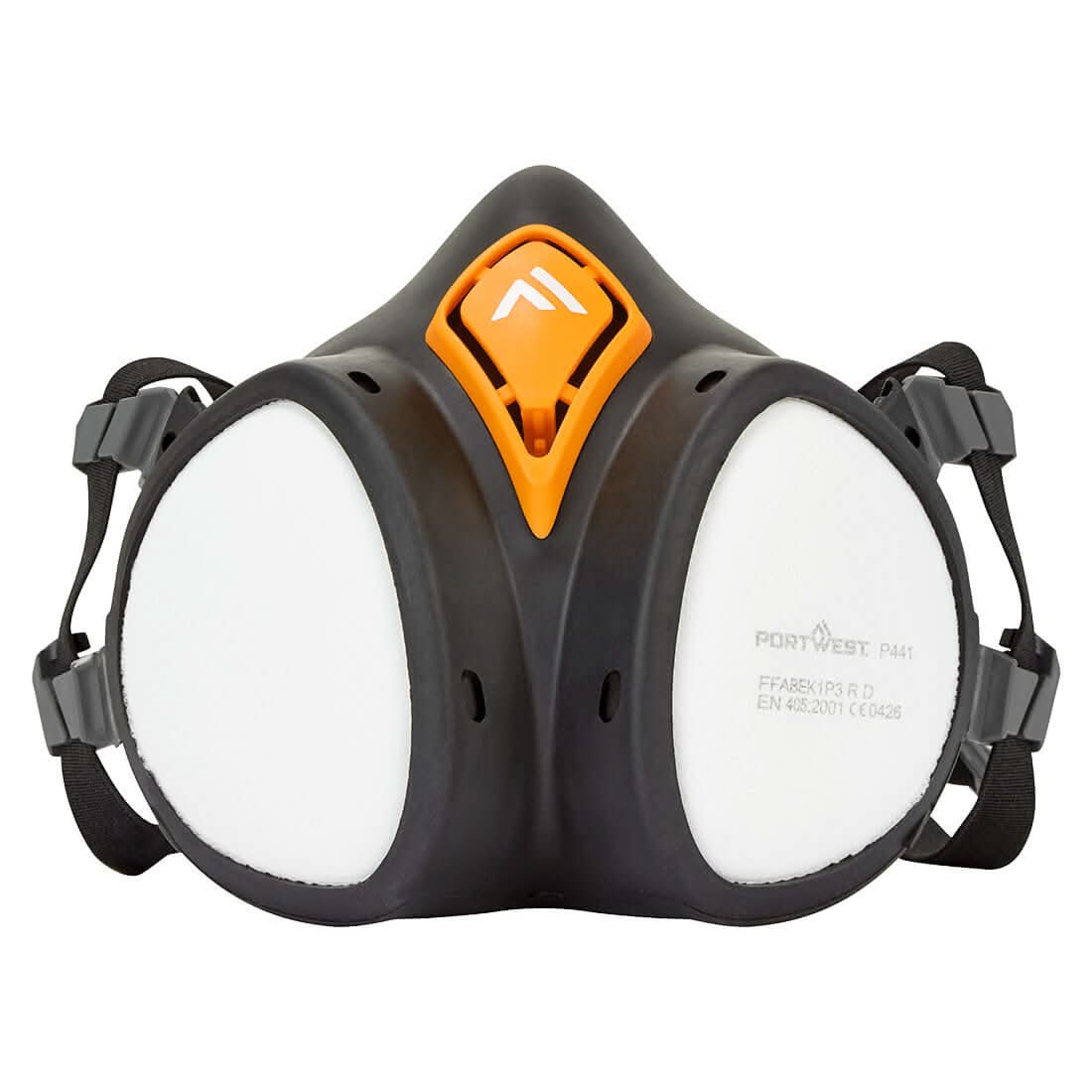 Portwest Abek1P3 Ready To Use Half Mask P441 - Black - Customisable PPE