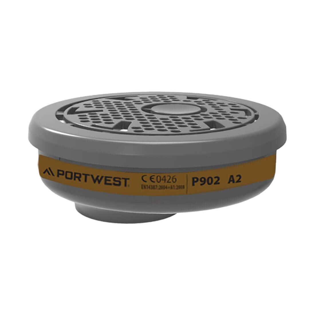 Portwest A2 Gas Filter Bayonet Connection Pk6 P902 - Black - Customisable PPE