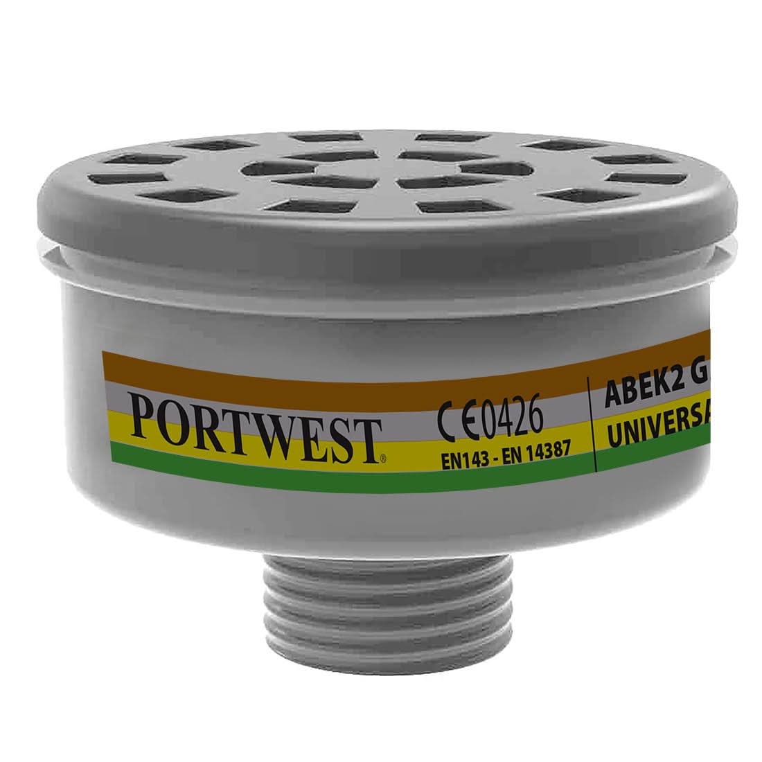 Portwest Abek2 Gas Filter Universal Thread Pk4 P926 - Black - Customisable PPE