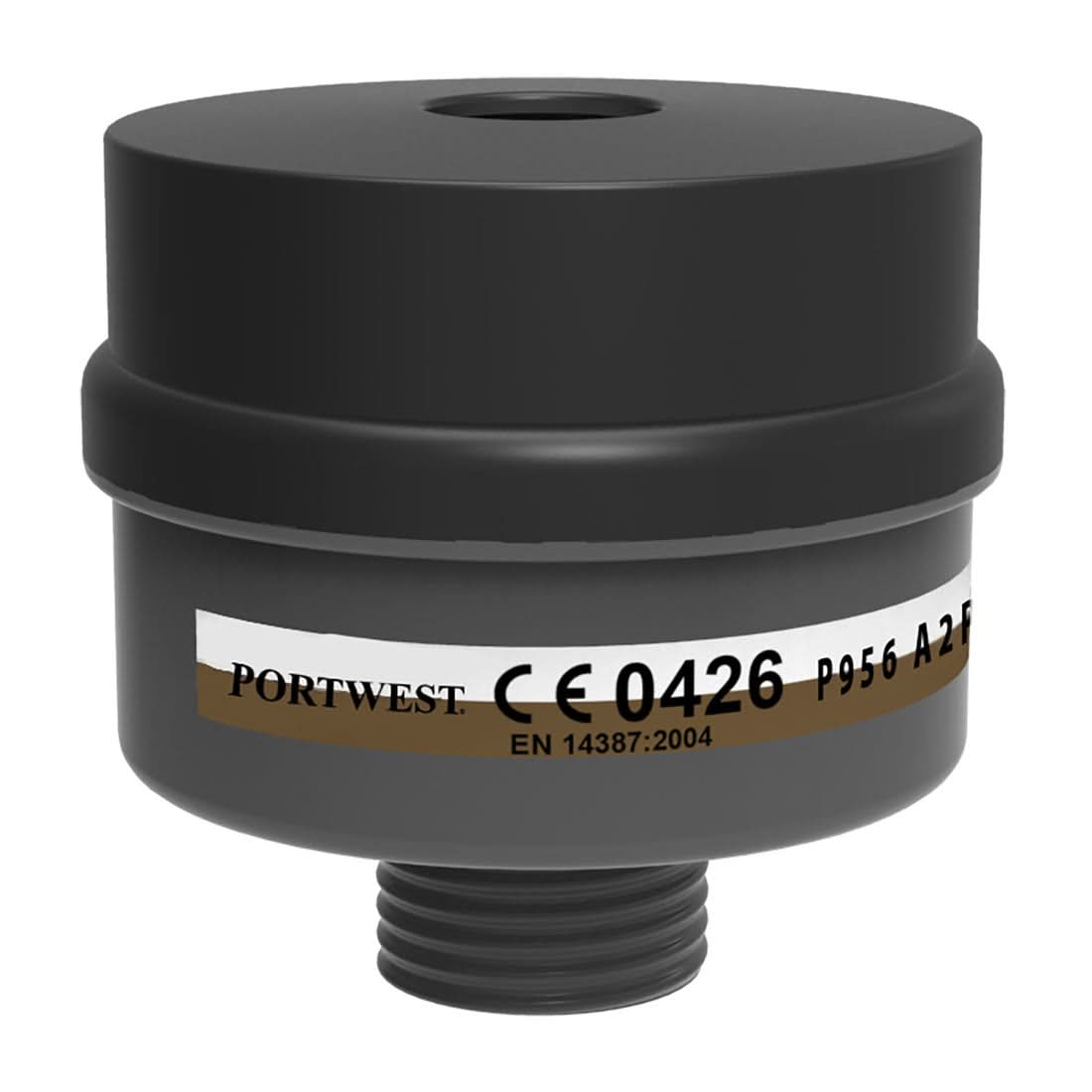 Portwest A2P3 Combination Filter Universal Thread Pk4 P956 - Black - Customisable PPE