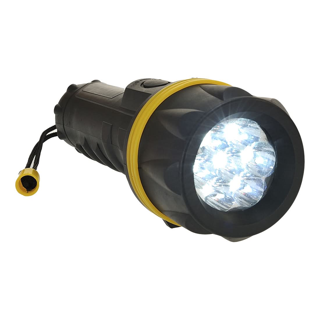 Portwest 7 Led Rubber Torch PA60 - Yellow Black - Customisable PPE