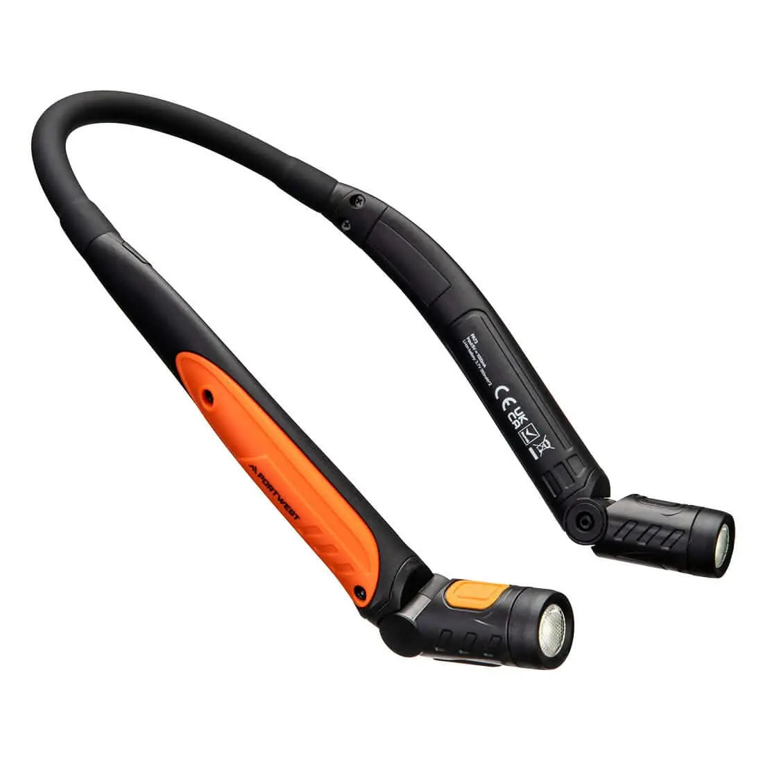 Usb Rechargeable Led Neck Light Pa73 - Black Orange - Customisable Lighting
