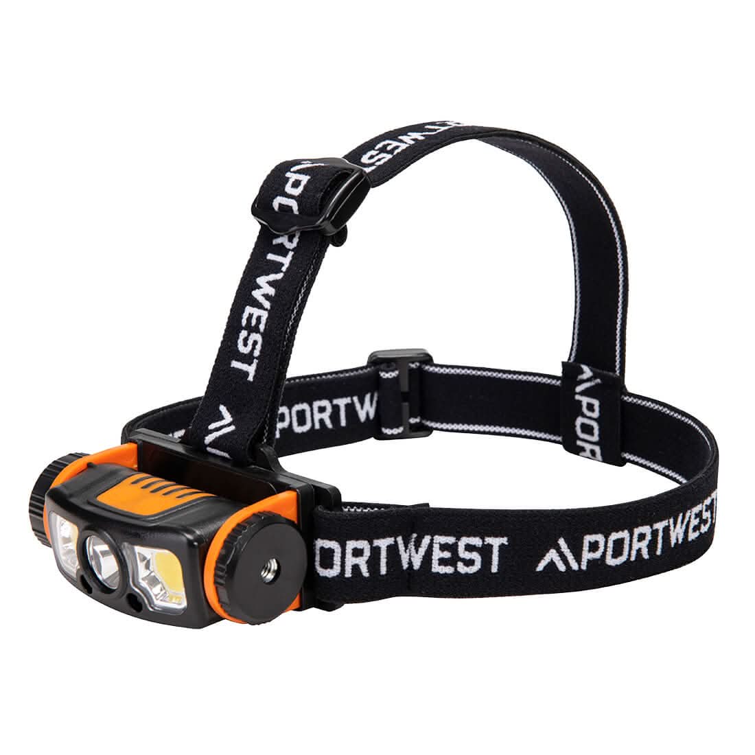 Portwest Led Motion Sensor Usb Head Light PA76 - Black Orange - Customisable PPE
