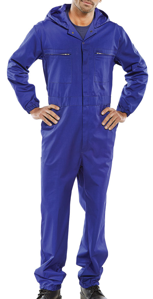 Beeswift Hooded Boilersuit - Royal Blue - Customisable Boilersuits
