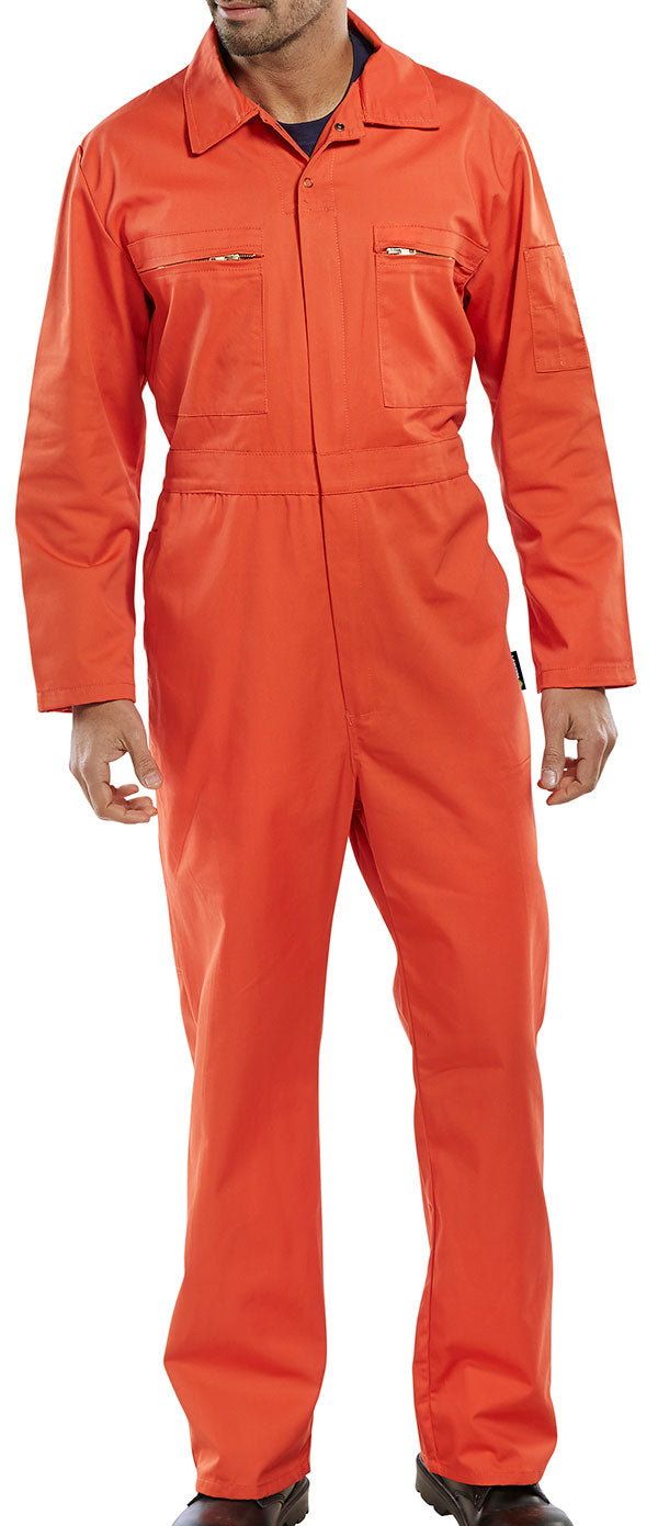 Beeswift Heavyweight Boilersuit - Orange - Customisable Boilersuits
