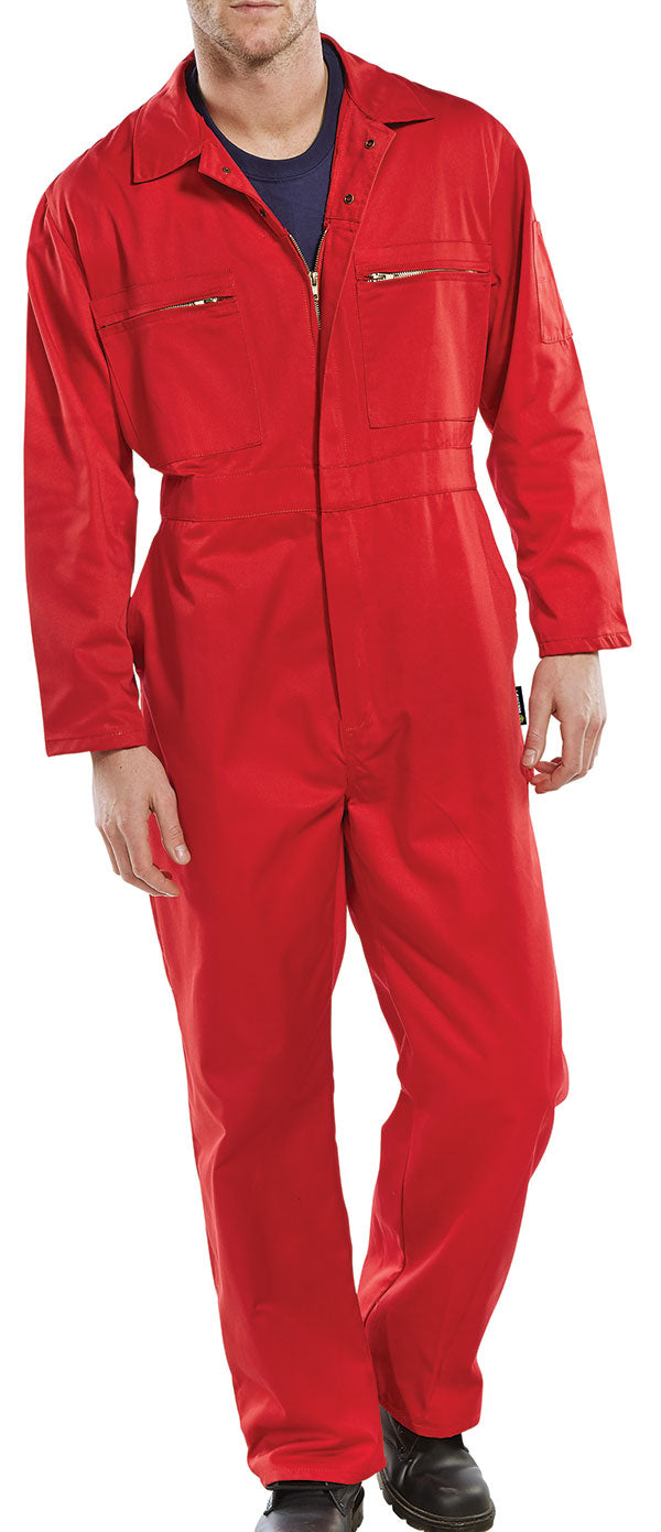 Beeswift Heavyweight Boilersuit - Red - Customisable Boilersuits