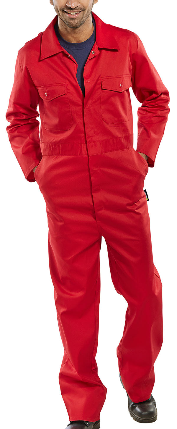 Beeswift Boilersuit - Red - Customisable Boilersuits