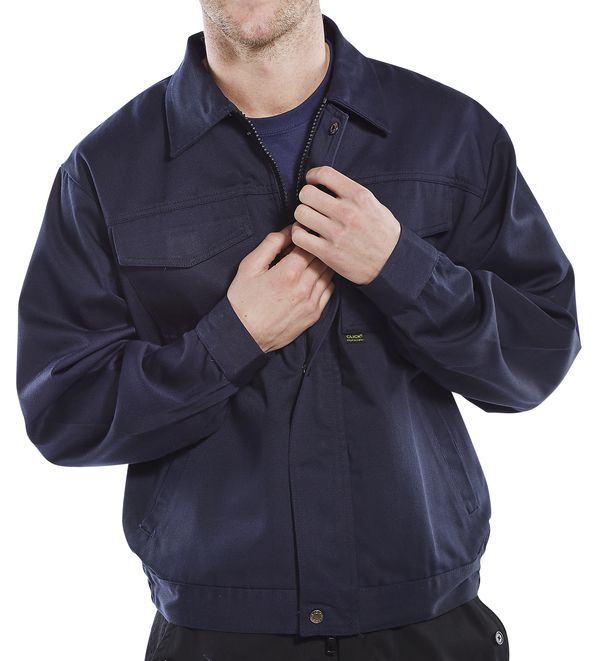 Beeswift Heavyweight Drivers Jacket - Navy Blue - Customisable Jackets